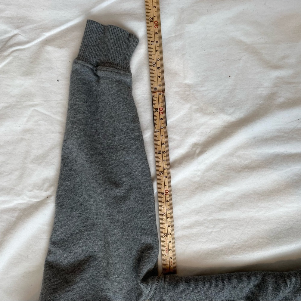 HANNA ANDERSSON Sherpa Lined Hoodie Zip Sweatshirt Sweater Jacket Grey Stripe - Picture 10 of 14